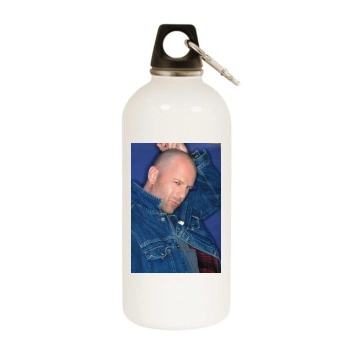 Bruce Willis White Water Bottle With Carabiner