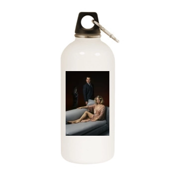 Bruce Willis White Water Bottle With Carabiner