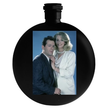 Bruce Willis Round Flask