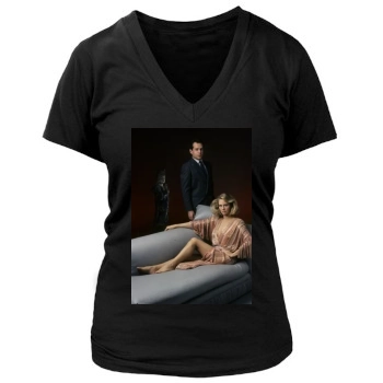 Bruce Willis Women's Deep V-Neck TShirt