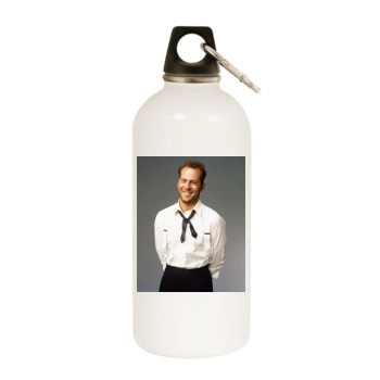 Bruce Willis White Water Bottle With Carabiner