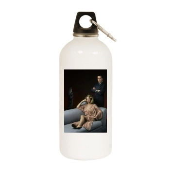 Bruce Willis White Water Bottle With Carabiner