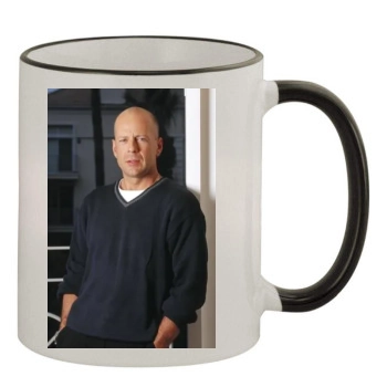 Bruce Willis 11oz Colored Rim & Handle Mug