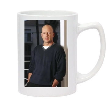 Bruce Willis 14oz White Statesman Mug