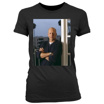 Bruce Willis Women's Junior Cut Crewneck T-Shirt