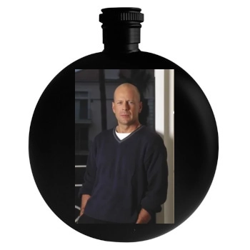 Bruce Willis Round Flask