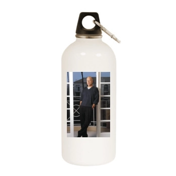 Bruce Willis White Water Bottle With Carabiner