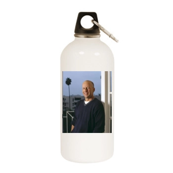 Bruce Willis White Water Bottle With Carabiner