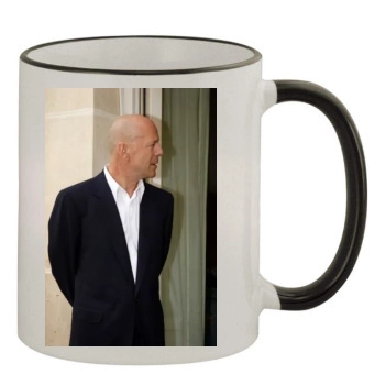 Bruce Willis 11oz Colored Rim & Handle Mug