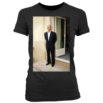 Bruce Willis Women's Junior Cut Crewneck T-Shirt