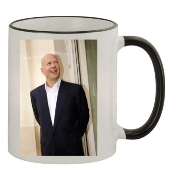 Bruce Willis 11oz Colored Rim & Handle Mug