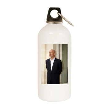 Bruce Willis White Water Bottle With Carabiner