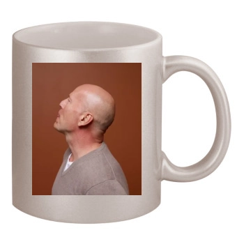 Bruce Willis 11oz Metallic Silver Mug