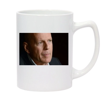 Bruce Willis 14oz White Statesman Mug