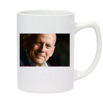 Bruce Willis 14oz White Statesman Mug