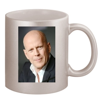 Bruce Willis 11oz Metallic Silver Mug