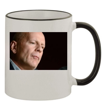 Bruce Willis 11oz Colored Rim & Handle Mug