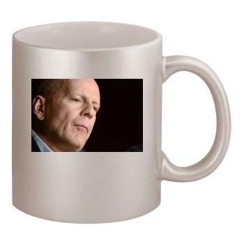 Bruce Willis 11oz Metallic Silver Mug