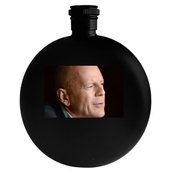 Bruce Willis Round Flask