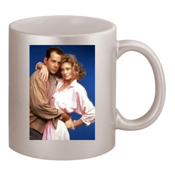 Bruce Willis 11oz Metallic Silver Mug