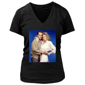 Bruce Willis Women's Deep V-Neck TShirt