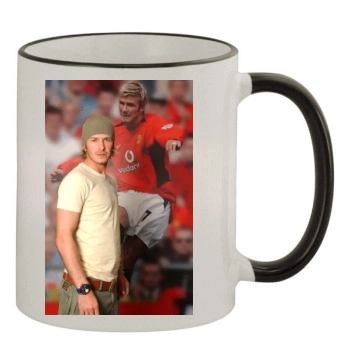 David Beckham 11oz Colored Rim & Handle Mug