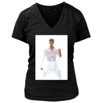 David Beckham Women's Deep V-Neck TShirt