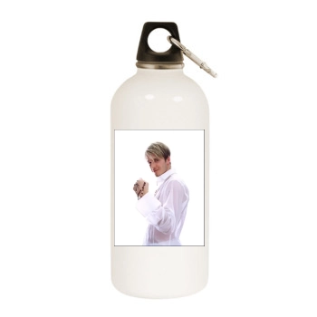 David Beckham White Water Bottle With Carabiner