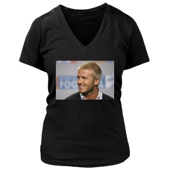 David Beckham Women's Deep V-Neck TShirt