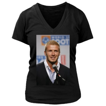 David Beckham Women's Deep V-Neck TShirt