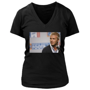 David Beckham Women's Deep V-Neck TShirt