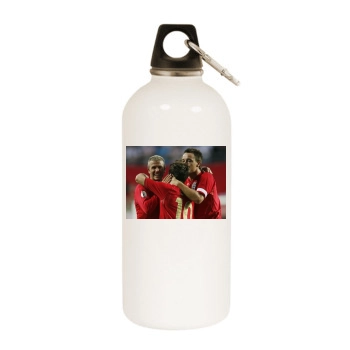 David Beckham White Water Bottle With Carabiner