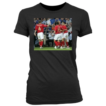 David Beckham Women's Junior Cut Crewneck T-Shirt