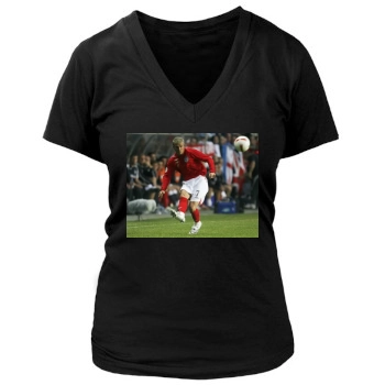 David Beckham Women's Deep V-Neck TShirt