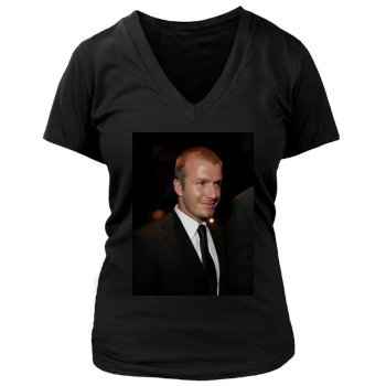 David Beckham Women's Deep V-Neck TShirt