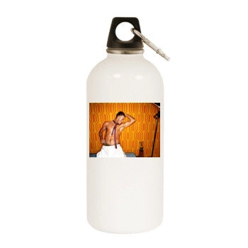 David Beckham White Water Bottle With Carabiner