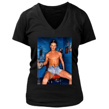 David Beckham Women's Deep V-Neck TShirt