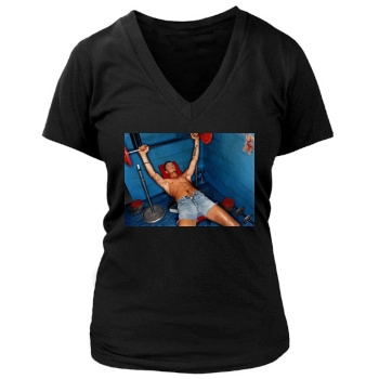 David Beckham Women's Deep V-Neck TShirt