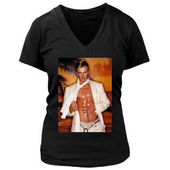 David Beckham Women's Deep V-Neck TShirt