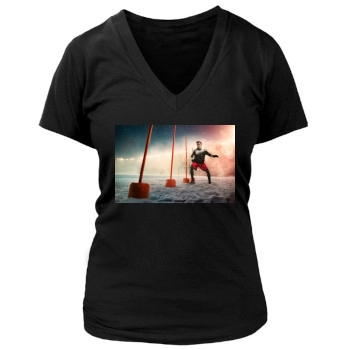 David Beckham Women's Deep V-Neck TShirt