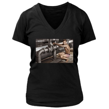 David Beckham Women's Deep V-Neck TShirt