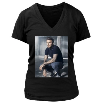 David Beckham Women's Deep V-Neck TShirt