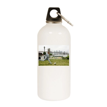 David Beckham White Water Bottle With Carabiner