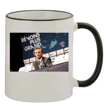 David Beckham 11oz Colored Rim & Handle Mug