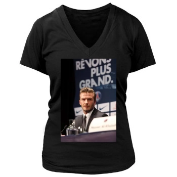 David Beckham Women's Deep V-Neck TShirt