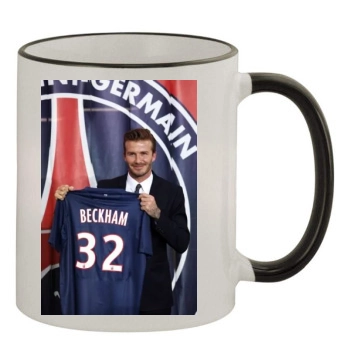 David Beckham 11oz Colored Rim & Handle Mug