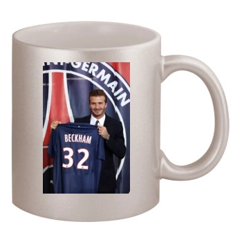 David Beckham 11oz Metallic Silver Mug