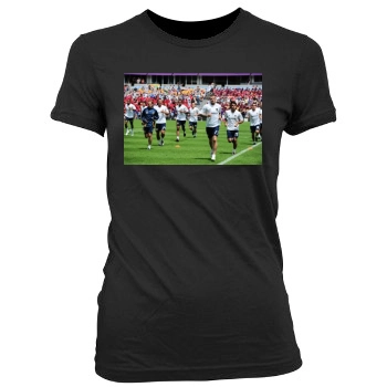 David Beckham Women's Junior Cut Crewneck T-Shirt