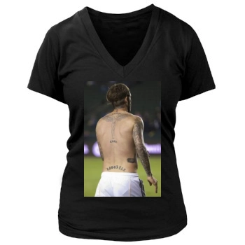 David Beckham Women's Deep V-Neck TShirt