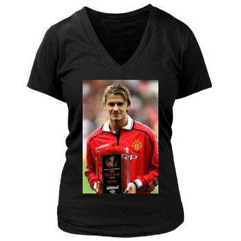 David Beckham Women's Deep V-Neck TShirt